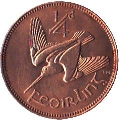 (№1939km9) Монета Ирландия 1939 год frac14; Penny (Фартинг)