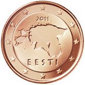 (2016) Монета Эстония 2016 год 1 евроцент    UNC