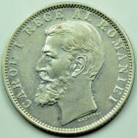 () Монета Румыния 1894 год 1  ""   Биметалл (Серебро - Ниобиум)  AU