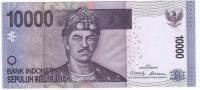 (,) Банкнота Индонезия 2010 год 10 000 рупий "Бадаруддин II"   UNC