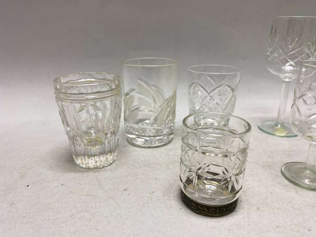 Рюмки стопки хрусталь 9 шт