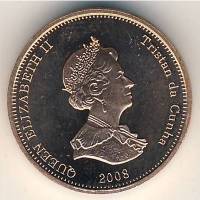 (№2008km27) Монета Тристан да Кунья 2008 год frac12; Penny (Бекас Угря)