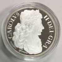 Реплика Монета Чехия 1663 год 1 крона Крона Карла II  Серебрение  PROOF