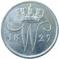() Монета Нидерланды (Голландия) 1818 год 10 центов ""  Биметалл (Серебро - Ниобиум)  UNC