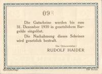 (№1920) Банкнота Австрия 1920 год "50 Heller"