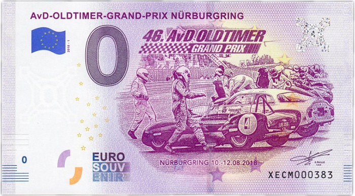 (2018) Банкнота Европа 2018 год 0 евро &quot;Автогонки&quot;   UNC