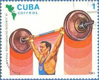 (1983-034) Марка Куба "Тяжёлая атлетика"    Панамериканские игры в Каракасе II Θ