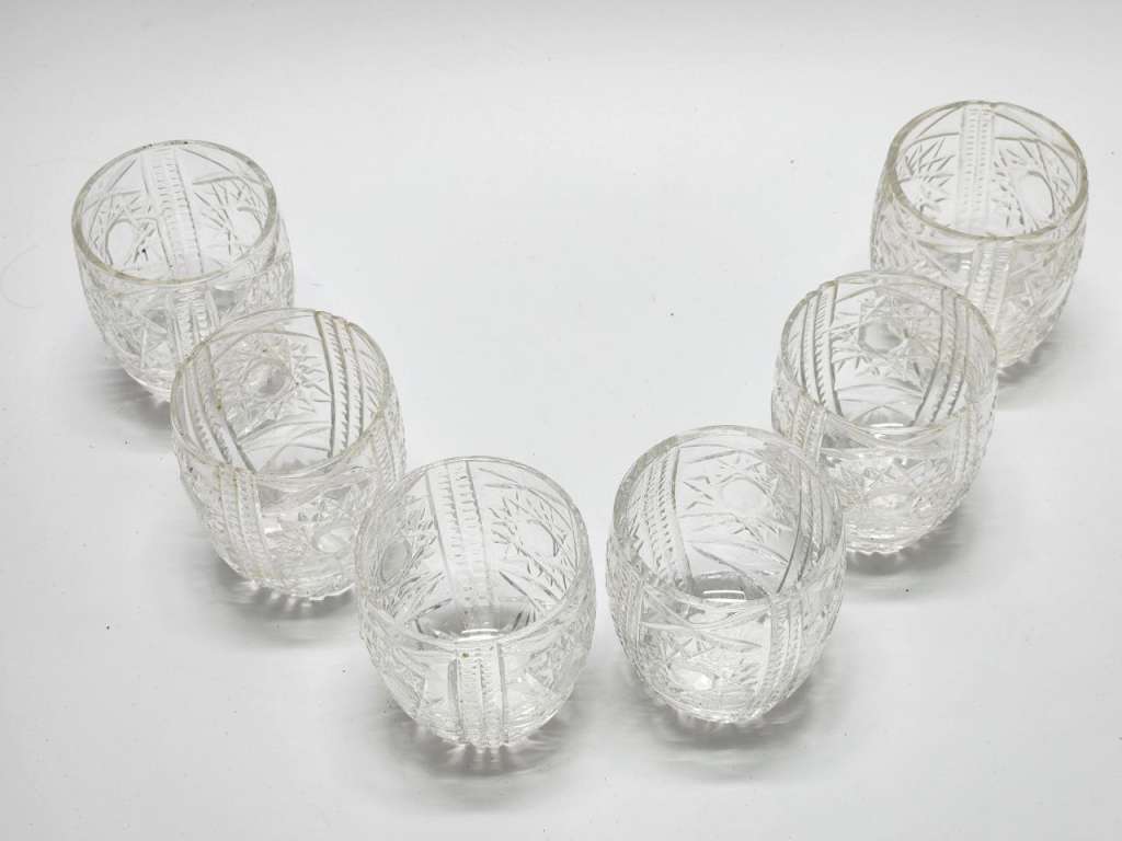 Стопки - бочонки  хрусталь CCCР 6 шт