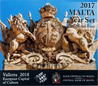 (2017, 8 монет) Набор монет Мальта 2017 год "Валлетта - Европейская культурная столица"  Буклет