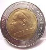 () Монета Ватикан 1985 год 500  ""   Биметалл  UNC