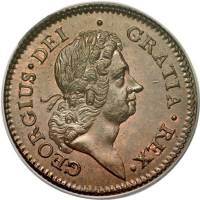 (№1722km117.1) Монета Ирландия 1722 год frac12; Penny