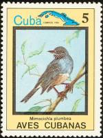 (1983-092) Марка Куба "Красноногий дрозд"    Птицы III Θ