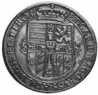 (№1617km218.1) Монета Австрия 1617 год 1 Thaler