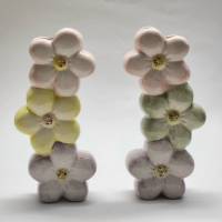 Вазы 2 штуки парные Цветы керамика высота 23 см