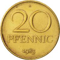 (№1969km11) Монета Германия (ГДР) 1969 год 20 Pfennig