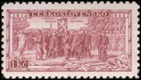 (1934-003) Марка Чехословакия "Легионеры в строю"    20-летие Чехословацкого легиона III Θ