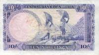 (№1968P-11as) Банкнота Нигерия 1968 год "10 Shillings"
