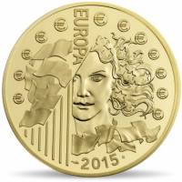 (№2015) Монета Франция 2015 год 500 Euro (70 лет мира в Европе)