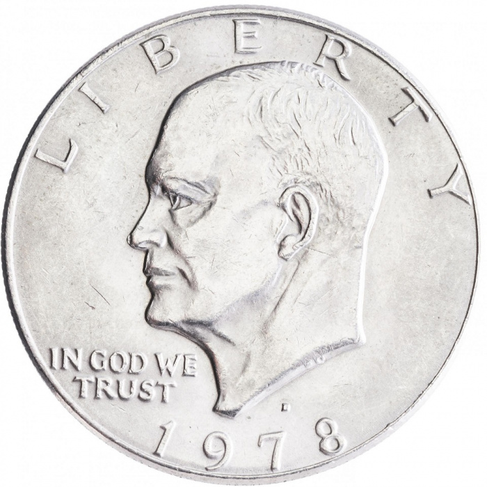 (1978d) Монета США 1978 год 1 доллар   Эйзенхауэр. Орёл на Луне Медь-Никель  XF