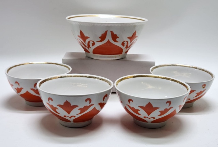 Салатник и 4 пиалы Песочное