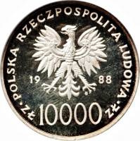 () Монета Польша 1988 год 100000 злотых ""  Биметалл (Серебро - Ниобиум)  PROOF