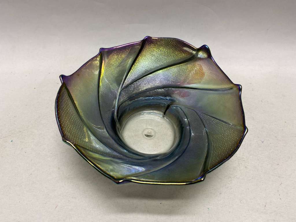 Ваза конфетница фруктовница стекл перламутр