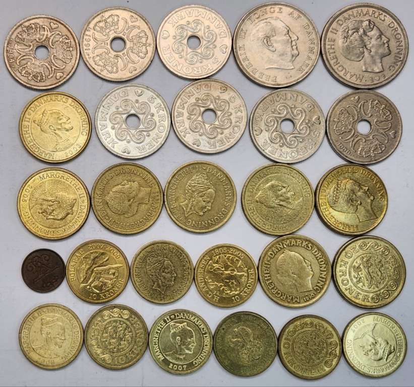 Набор монет Дания 27 штук