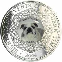 (2006) Монета Сомали 2006 год 1 доллар "Бульдог"  Цветная Медь-Никель  UNC