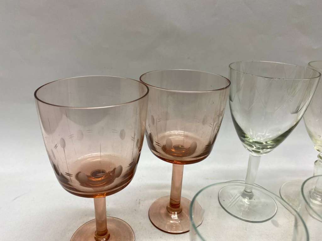 Рюмки и бокалы хрусталь, алмазная резка СССР