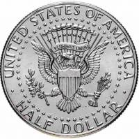 (2019s, Ag) Монета США 2019 год 50 центов  1. Серебро, 900 Кеннеди Серебро Ag 900  PROOF