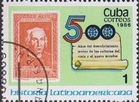 (1986-065) Марка Куба "Марка Испании 534"    История Латинской Америки III Θ