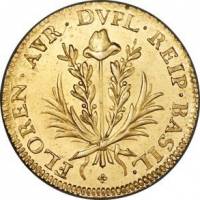 (№1790km183(basel)) Монета Швейцария 1790 год 2 Goldgulden