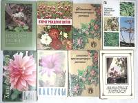 Наборы открыток 8 шт Комнатные растения Кактусы Садовые цветы и травы