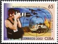 (№4452) Марка Куба 2002 год &quot;Военные Корреспонденты&quot;, Гашеная