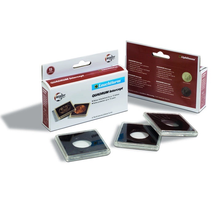 Капсулы для монет 16 мм Квадрум Quadrum INTETCEPT, упаковка 6 шт. Германия, 344141