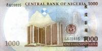 (,) Банкнота Нигерия 2012 год 1 000 найра "Али Маи-Борну и Клемент Изонга" Бумага  UNC