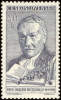 (1961-019) Марка Чехословакия "Павол Орсаг Гвездослав, поэт" , III Θ