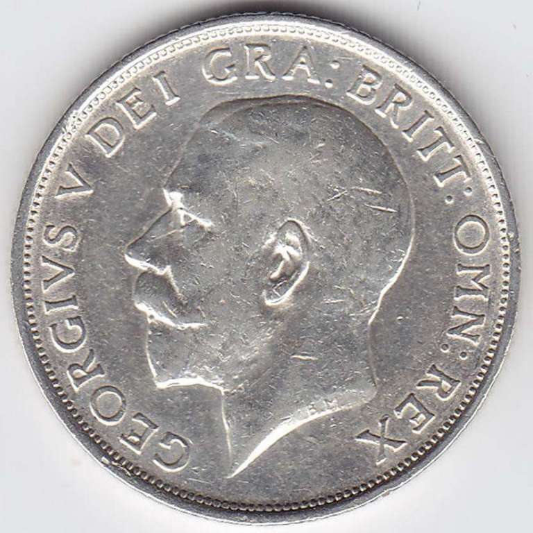 (1917) Монета Великобритания 1917 год 1 шиллинг &quot;Георг V&quot;  Серебро Ag 925  XF