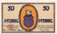 (№1921) Банкнота Германия 1921 год "50 Pfennig"