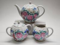 Сахарница Молочник и Заварочный чайник ЛФЗ Бабочки стрекозы