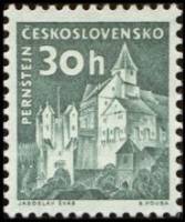 (1961-060) Марка Чехословакия "Замок"    Крепости и замки (Стандартный выпуск) III Θ