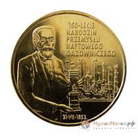 (060) Монета Польша 2003 год 2 злотых "Газово-нефтяная промышленность Польши"  Латунь  UNC