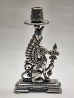 Подсвечник грифон с мечом винтаж ретро СССР металл высота 28 см