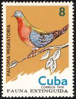 (1974-063) Марка Куба "Странствующий голубь"    Ископаемые птицы III Θ
