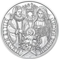 (042) Монета Австрия 2018 год 20 евро "Рождественский гимн" 2. Ag 925, 22,42 г  PROOF