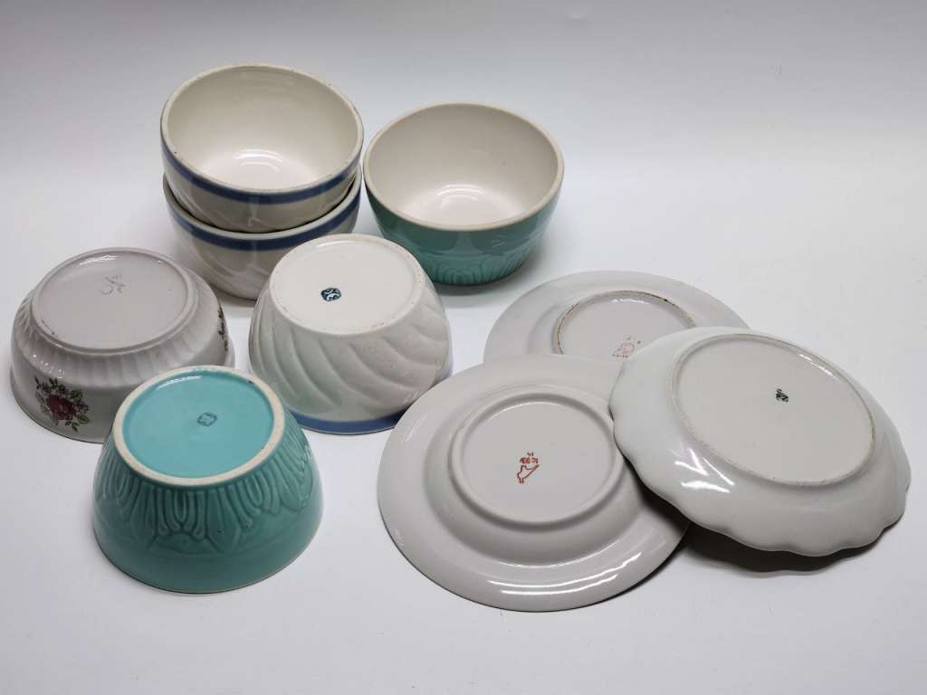 Масленки фарфор 9 штук без крышек