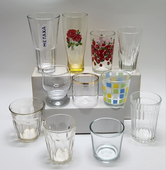 Стаканы стекло 11 штук разные