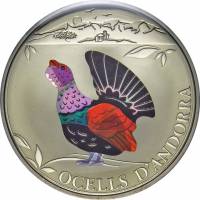 (2012) Монета Андорра 2012 год 1 динер "Глухарь"   PROOF