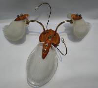 Люстра 3-х рожковая, металл (сост. на фото)