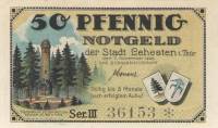 (№1920) Банкнота Германия 1920 год "50 Pfennig"